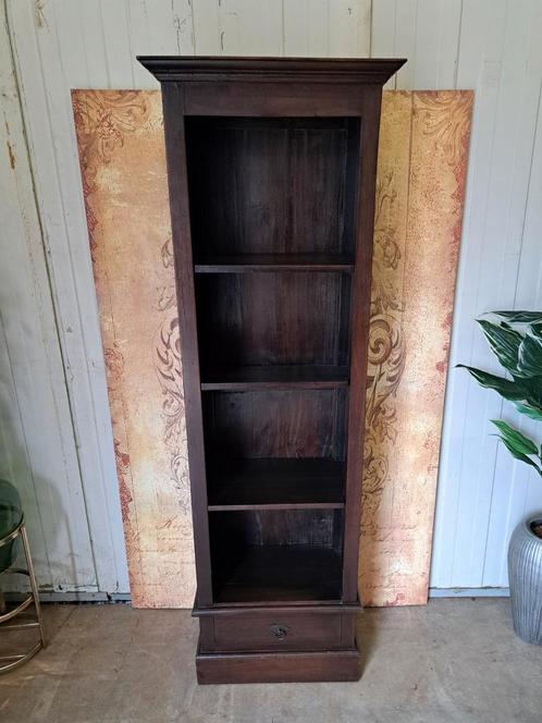 Teakhouten boekenkast afm. 58x34cm en 181cm hoog, Huis en Inrichting, Kasten | Wandmeubels, Zo goed als nieuw, Minder dan 150 cm