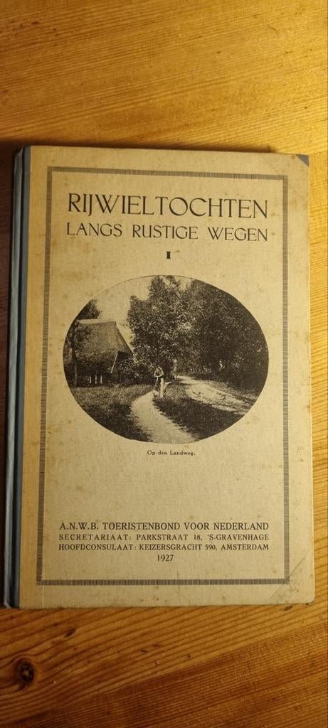 ANWB Rijwieltochten Langs Rustige Wegen 1927, Ophalen of Verzenden