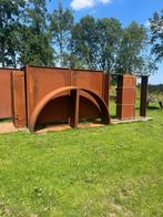 Kwart cirkel corten plantenbak (LAATSTE STUK!), 100 cm of meer, Zo goed als nieuw, Metaal, Overige vormen