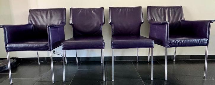 4 Design on Stock eetkamerstoelen, Huis en Inrichting, Stoelen, Zo goed als nieuw, Vier, Leer, Overige kleuren, Ophalen