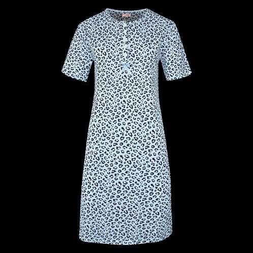 Fine Woman Dames Nachthemd k.m. 6529 100cm maat 3XL, Kleding | Dames, Ondergoed en Lingerie, Nachtkleding, Blauw, Ophalen of Verzenden