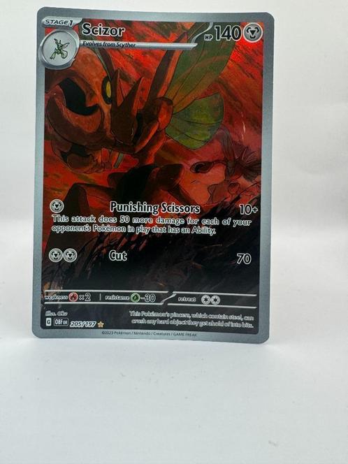 Pokemon Obsidian Flames - Scizor 205/197, Hobby en Vrije tijd, Verzamelkaartspellen | Pokémon, Nieuw, Losse kaart, Ophalen of Verzenden