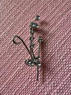 Vintage strass broche, 4 tot 7 cm, Ophalen of Verzenden, Zo goed als nieuw, Zilver