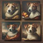 Jack Russell Terriër Rembrandt  onderzetters met houder, Huis en Inrichting, Ophalen of Verzenden, Nieuw, Glas of Kopje