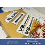 R172 SLK AMG LOGO SET ZWART V8 KOMPRESSOR EMBLEMEN SET Merce, Gebruikt, -, Ophalen of Verzenden, -