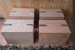4 Houten Opberg kisten, Ophalen, Gebruikt, 50 tot 100 cm, Minder dan 50 cm