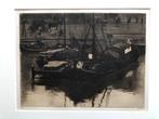 Willem Witsen - Ets: Damrak, gezicht op een steiger 1906, Antiek en Kunst, Ophalen