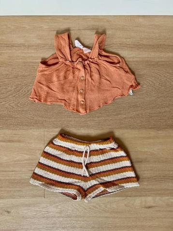 Z.g.a.n. Kleurrijk tricot gebreid setje van Zara, maat 80 beschikbaar voor biedingen