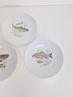 Vintage KAHLA set 6 borden vis servies Germany porselein ´60, N, N, Ophalen of Verzenden, Zo goed als nieuw