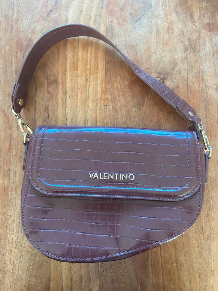Valentino Bicorno handtas/schoudertas/cross body bag, Sieraden, Tassen en Uiterlijk, Tassen | Damestassen, Zo goed als nieuw, Bruin