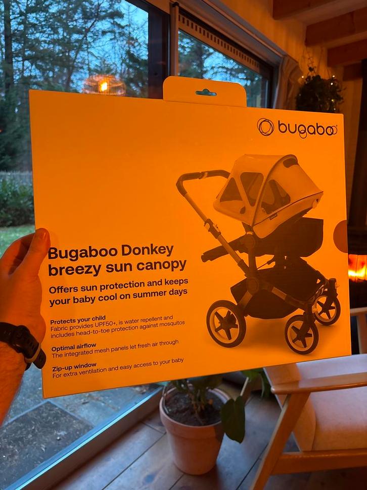 Bugaboo Donkey Breezy Zonnekap, Kinderen en Baby's, Kinderwagens en Combinaties, Nieuw, Kinderwagen, Bugaboo, Ophalen of Verzenden