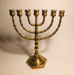 Joodse kaars kandelaar, zevenarmige menora, Verzenden, Metaal, Minder dan 25 cm