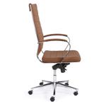 MN Espinoza Bureaustoel Hoge Rug Cognac Kunstleder Chroom, Huis en Inrichting, Bureaustoelen, Ophalen of Verzenden
