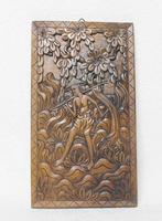 Mooi gesneden houten paneeltje uit Indonesië, Antiek en Kunst, Ophalen of Verzenden