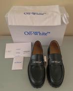 Off-White zwarte leren loafer met logo/38/nieuw, Off-White, Nieuw, Ophalen of Verzenden, Instappers