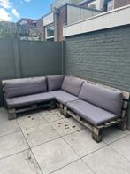 Loungset met pallets en kussens, Tuin en Terras, Tuinsets en Loungesets, Ophalen, Gebruikt