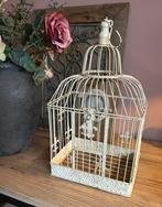 Brocante wit metalen vogelkooi, Ophalen of Verzenden