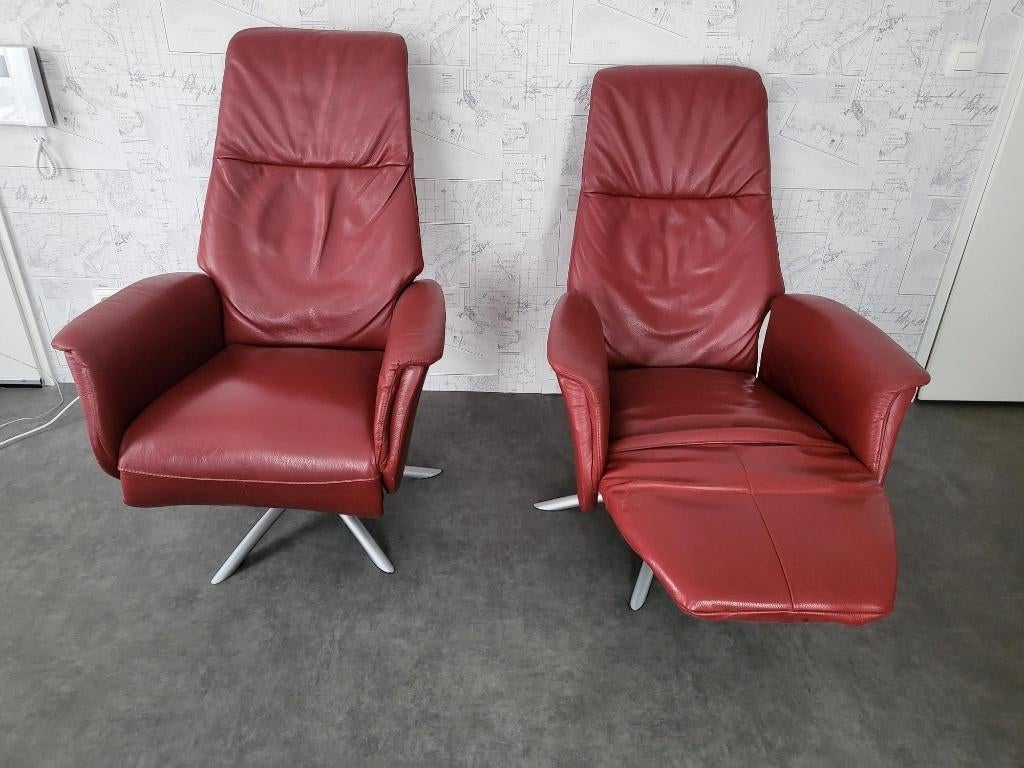 Piet Klerkx fauteuils 2 x (rug en been apart verstelbaar), Ophalen, Minder dan 75 cm, Modern kwaliteit merk rug-functie been-functie , relaxfunctie