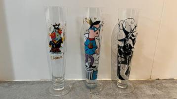 Set van 3 Unieke Ritzenhoff bierglazen pilsnerglazen beschikbaar voor biedingen