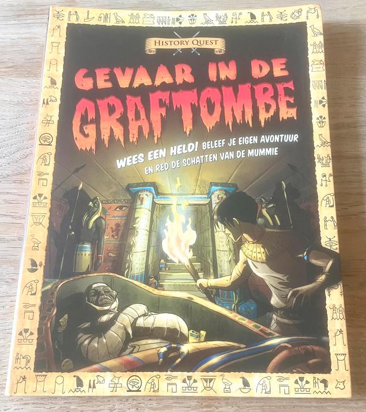 Lees- / doeboek - Gevaar in de graftombe, Boeken, Kinderboeken | Jeugd | 10 tot 12 jaar, Zo goed als nieuw, Ophalen of Verzenden