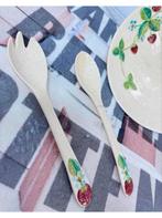 BESWICK art strawberry fruit-schaal bowl Vintage + lepels, Antiek en Kunst, Ophalen of Verzenden