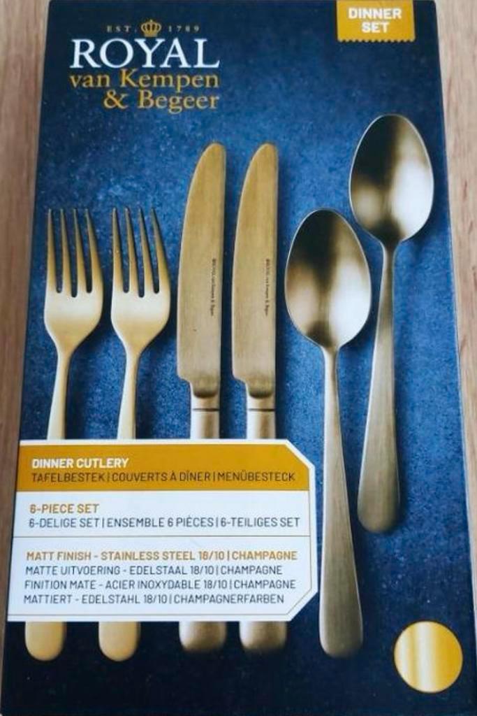 Royal Van Kempen & Begeer dinerset / tafelbestek goud, Huis en Inrichting, Keuken | Bestek, Nieuw, Bestekset, Rvs of Chroom, Ophalen of Verzenden