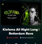 Klofama All Night Long Rotterdam Rave, Tickets en Kaartjes, Evenementen en Festivals, Eén persoon