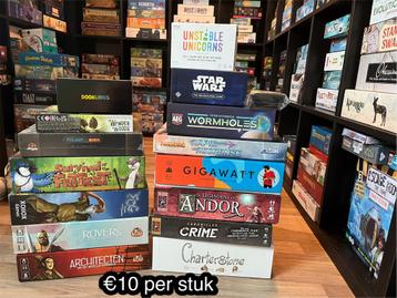 Bordspellenopruiming - 10 euro per stuk beschikbaar voor biedingen