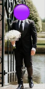 Zwart 3-delig pak, Kleding | Heren, Trouwkleding en Trouwaccessoires, Ophalen of Verzenden, Zo goed als nieuw, Zwart, Trouwpak