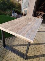 Industriele eettafel steigerhout, Vijf personen of meer, Rechthoekig, 50 tot 100 cm, Ophalen of Verzenden