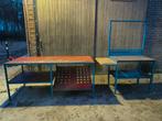 Werkbanken met houten blad, Ophalen of Verzenden, Zo goed als nieuw