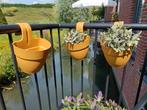 3 bloembakken geel, Tuin en Terras, Bloembakken en Plantenbakken, Ophalen, Kunststof, Minder dan 30 cm, Minder dan 60 cm