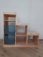 IKEA Trofast trapkast hout blank met manden planken, Ophalen, Zo goed als nieuw, Minder dan 150 cm, Met lade(s)