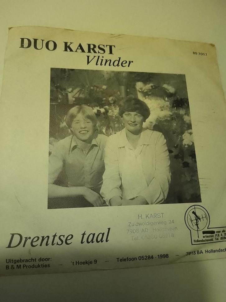 Duo Karst - Single Vlinder, Cd's en Dvd's, Vinyl Singles, Ophalen of Verzenden