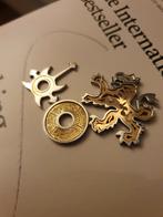 Set van 3 bedels en hangers Italië 18k goud en staal, Overige merken, Ophalen of Verzenden, Zo goed als nieuw, 1 bedel