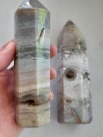 2 Dikke Jaspis geode obelisken - nr 11, Ophalen of Verzenden, Mineraal