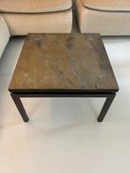 Salontafel met natuurstenen blad in de stijl van Kingma, 45 tot 60 cm, Minder dan 55 cm, Vierkant, Ophalen of Verzenden