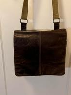 Bruine leren schoudertas MicMac, Overige merken, Gebruikt, Bruin, Ophalen of Verzenden