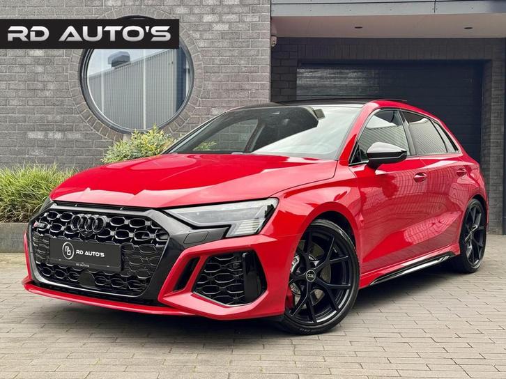 Audi RS3 2.5 TFSI Quattro Tango Red 1e Eigenaar Pano B&O, Auto's, Audi, Bedrijf, Te koop, RS3, 4x4, ABS, Adaptive Cruise Control