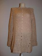 Costes lange, gebreide, beige / roze trui maat M, zgan, Maat 38/40 (M), Beige, Ophalen of Verzenden, Zo goed als nieuw
