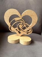 Houten hart met ringen., Ophalen of Verzenden, Nieuw