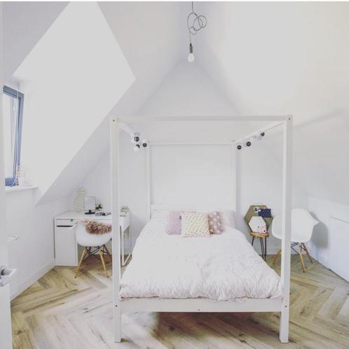 Supertof hemelbed voor kind of volwassene, Huis en Inrichting, Slaapkamer | Bedden, Zo goed als nieuw, Twijfelaar, 140 cm, 200 cm