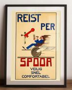 NS Affiche Reist per Spoor Trein Poster spoorwegen, Verzamelen, Ophalen of Verzenden, Nieuw, Trein, Overige typen