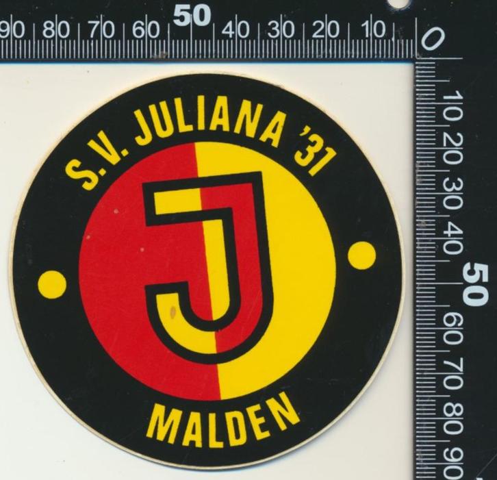 Sticker: SV Juliana 31 - Malden, Verzamelen, Stickers, Zo goed als nieuw, Sport, Ophalen of Verzenden