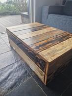 Salontafel van sloophout, gebeitst, Huis en Inrichting, Tafels | Salontafels, Ophalen, Gebruikt, 50 tot 100 cm, 50 tot 100 cm