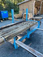 10 x halfronde palen 2 geboorde gaten groen Nr. 603, Tuin en Terras, Ophalen, Minder dan 180 cm, Palen