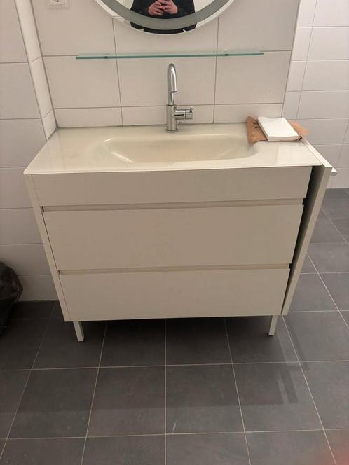 Wastafel met ingebouwde prullenbak  compleet nieuwe in doos, Huis en Inrichting, Badkamer | Badkamermeubels, Nieuw, Wasbak of Wastafel