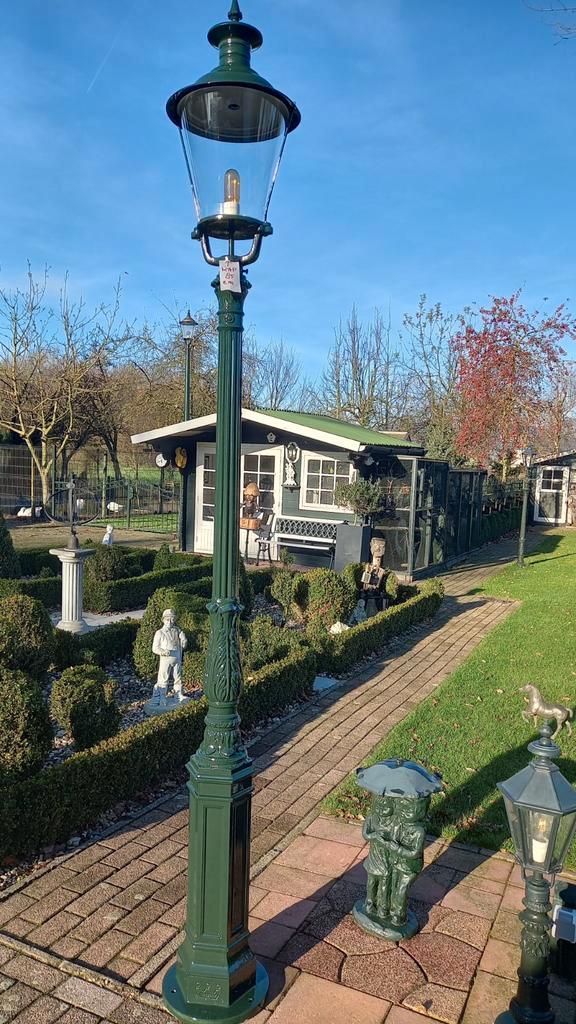 Grote "Crown" mooie   Lantaarnpaal met of zonder laddersteun, Tuin en Terras, Buitenverlichting, Zo goed als nieuw, Staande lamp