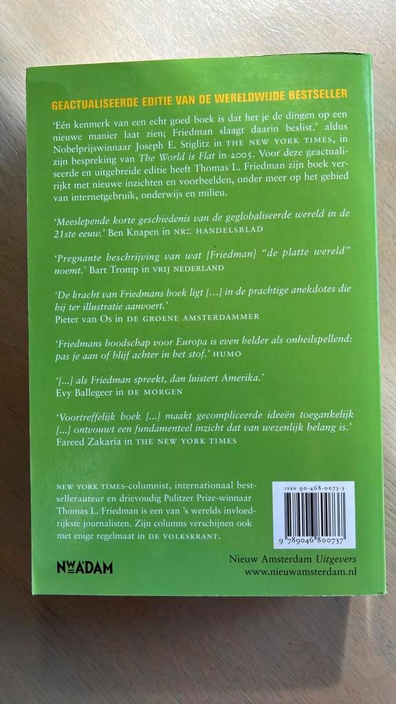 De Aarde is Plat - Thomas L. Friedman, Boeken, Politiek en Maatschappij, Zo goed als nieuw, Maatschappij en Samenleving, Wereld