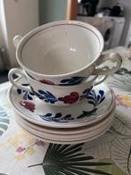 Soepkommen met schotels, Huis en Inrichting, Keuken | Servies, Ophalen, Gebruikt, Overige stijlen, Kop(pen) en/of Schotel(s)